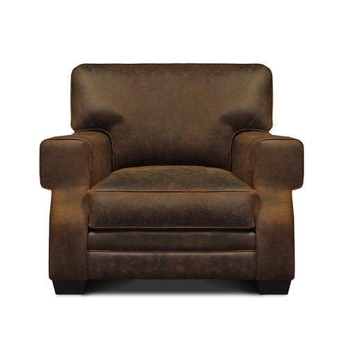 GTR Leather Cordova 100% Top Grain Mid-century Armchair