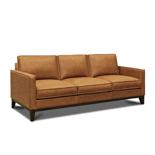 GTR Leather Metropole 100% Top Grain Pull Up Mid-century Sofa