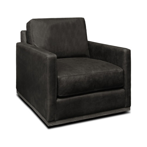 GTR Leather Monterrey 100% Top Grain Modern Americana Swivel Armchair