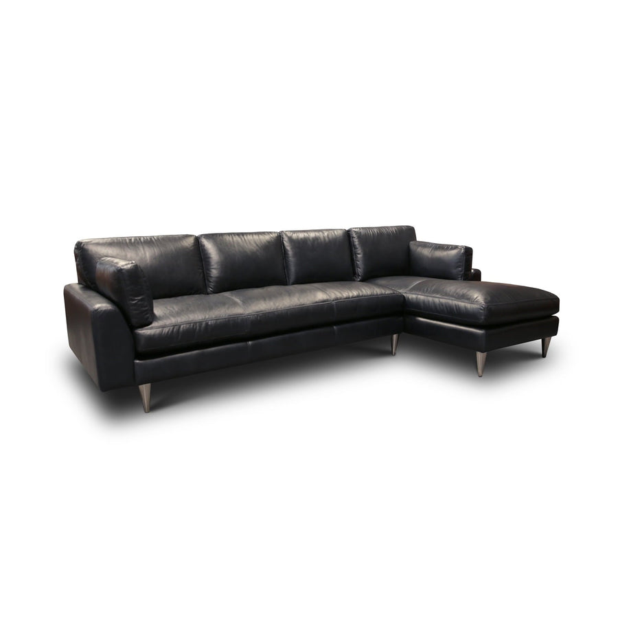 GTR Leather Skyline 100% Top Grain Americana Sectional, Right Arm Chaise