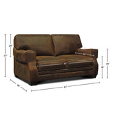 GTR Leather Cordova 100% Top Grain  Mid-century Loveseat 2