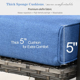 Ovios 7 Pieces Outdoor Furniture All-Weather Patio Conversation Set Wicker Sectional Sofa with 5" Cushions 4