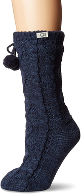 UGG Womens Pom Pom Fleece Lined Crew Sock 3