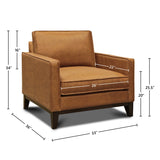GTR Leather Metropole 100% Top Grain Pull Up  Mid-century Armchair 2