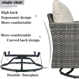 Ovios Outdoor Patio Furniture Set with 360 Degree Swivel Rocking Chairs 7 Pieces All Weather Wicker Patio Sectional Sofa with Coffee Table 5