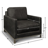 GTR Leather Monterrey 100% Top Grain  Modern Americana Armchair 2