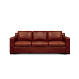 GTR Leather Santiago 100% Top Grain  Mid-century Sofa, Russet Brown 3