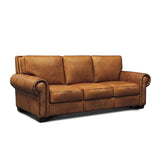 GTR Leather Valencia 100% Top Grain Hand Antiqued  Traditional Sofa 1