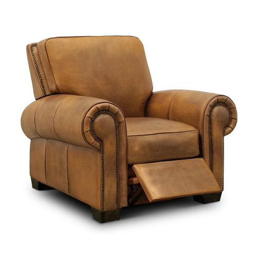 GTR Leather Valencia 100% Top Grain Hand Antiqued  Traditional Recliner