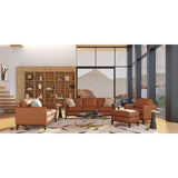GTR Leather Metropole 100% Top Grain Pull Up  Mid-century Loveseat 4
