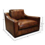 GTR Leather Ramba 100% Top Grain  Contemporary Club Armchair with Deep Seat 2