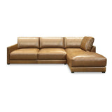 GTR Leather Raffa 100% Top Grain Contemporary Sectional, Right Arm Chaise 3