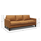 GTR Leather Metropole 100% Top Grain Pull Up  Mid-century Sofa 2