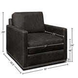 GTR Leather Monterrey 100% Top Grain  Modern Americana Swivel Armchair 2