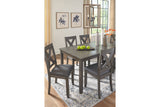 Caitbrook Gray Dining Table and Chairs, Set of 7 5