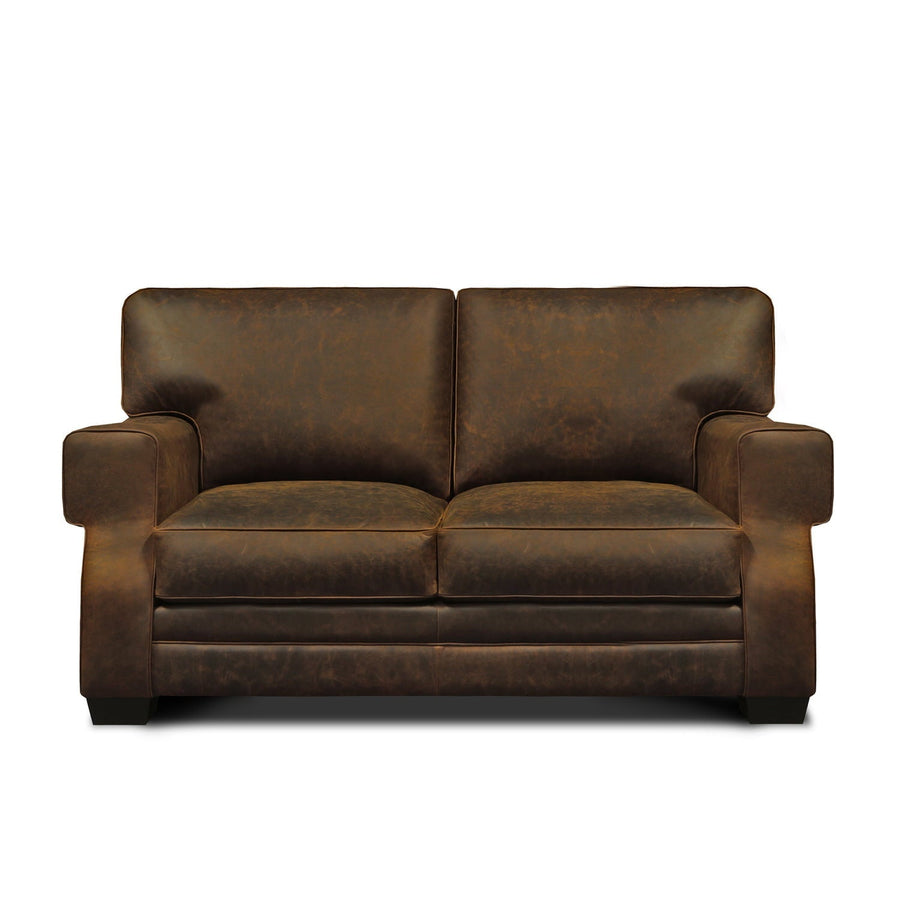GTR Leather Cordova 100% Top Grain  Mid-century Loveseat