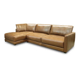 GTR Leather Raffa 100% Top Grain Contemporary Sectional, Right Arm Chaise 6