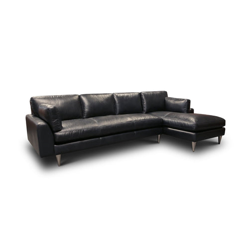 GTR Leather Skyline 100% Top Grain Americana Sectional, Right Arm Chaise