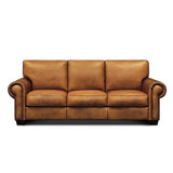 GTR Leather Valencia 100% Top Grain Hand Antiqued  Traditional Sofa 3