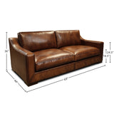 GTR Leather Ramba 100% Top Grain  Contemporary Loveseat Sofa with Deep Seat 2