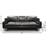 GTR Leather Skyline 100% Top Grain  Modern Americana Sofa 2